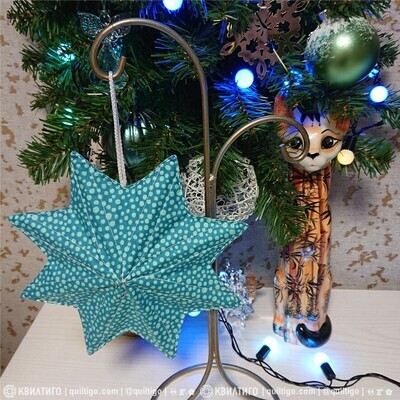 Объемная звезда из хлопка для пэчворка, оригинальный текстильный декор к Новому году и Рождеству