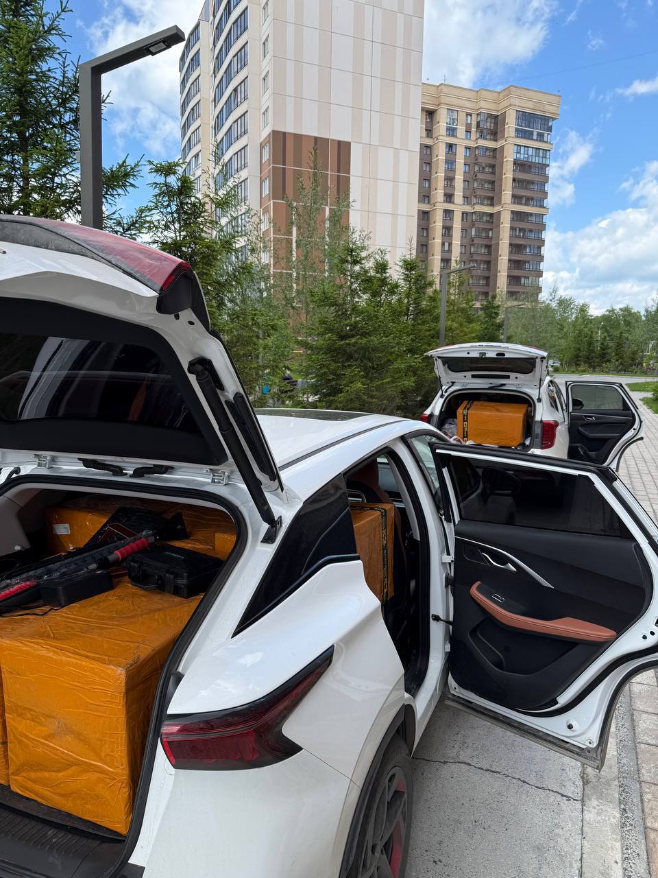 Готовая упаковка с бутылками