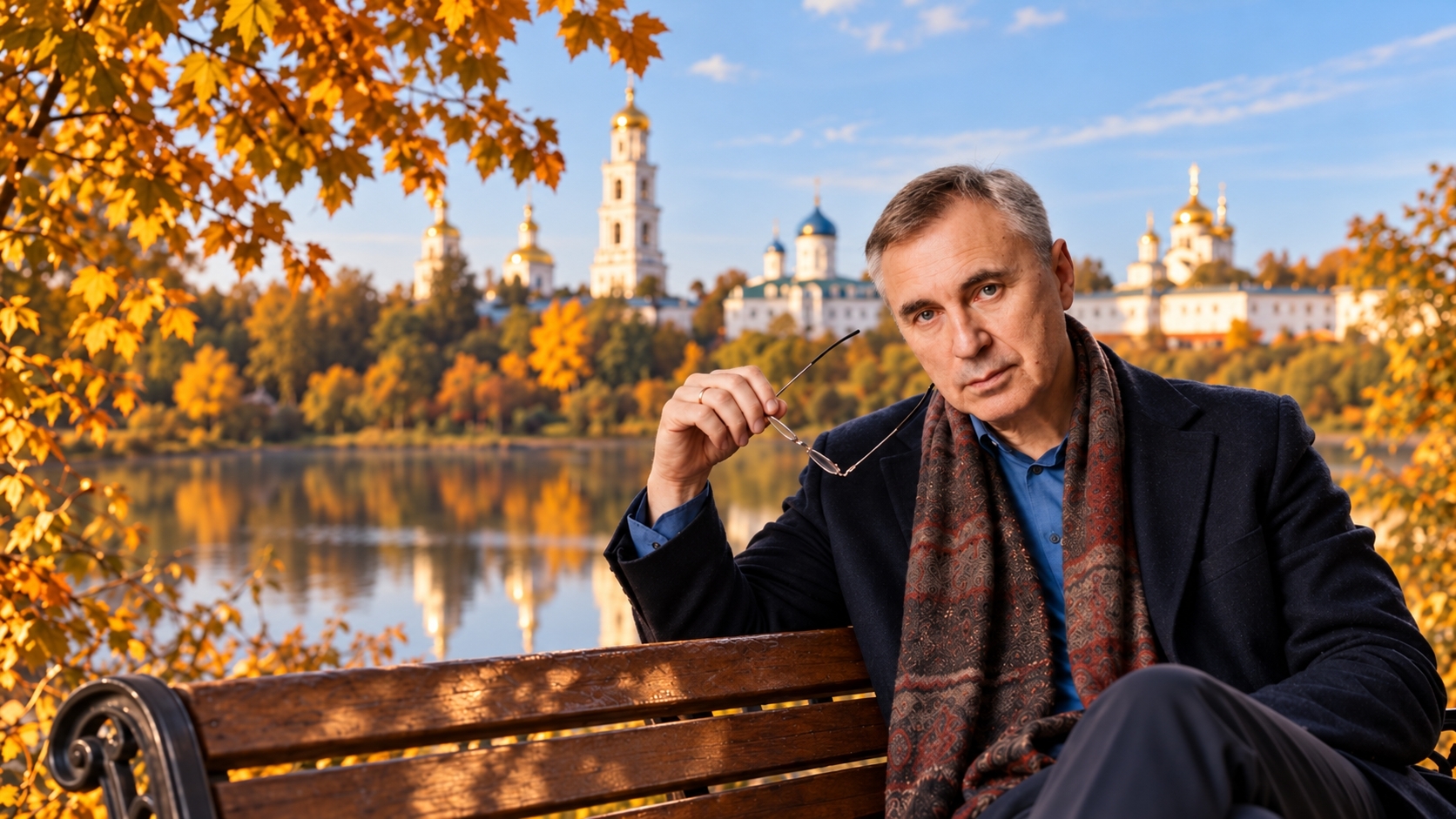 Доктор Боровских на фоне Дивеево