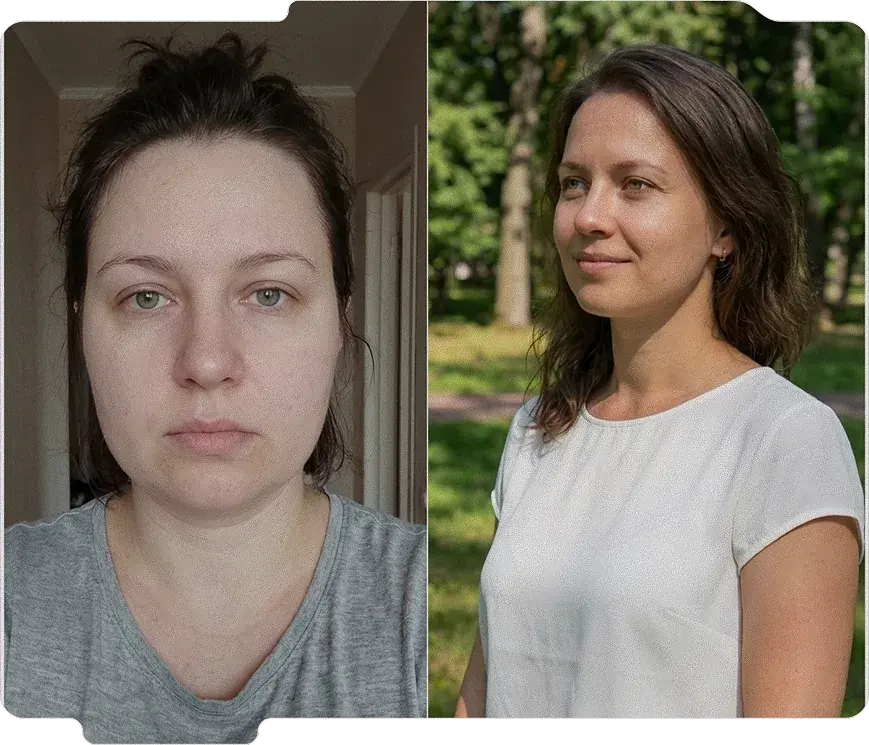 Елена, 38 лет: до и после
