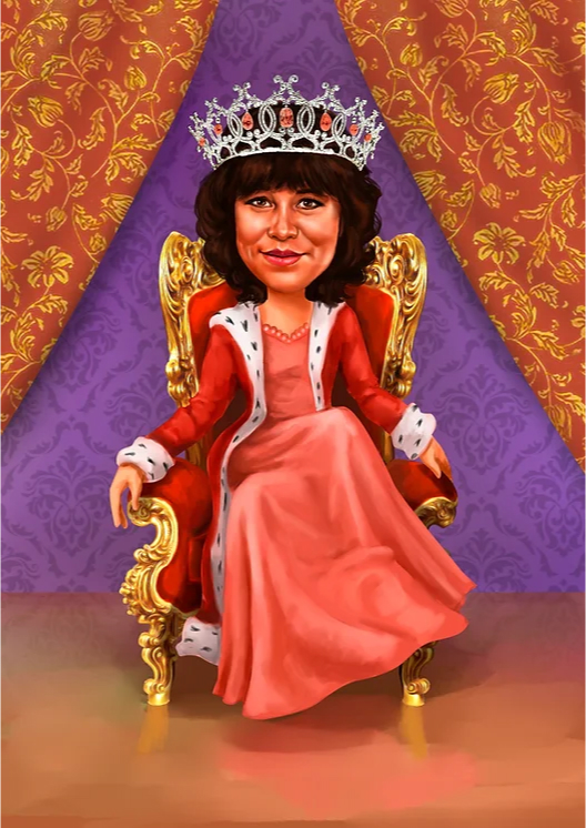 Шарж шаблон королева