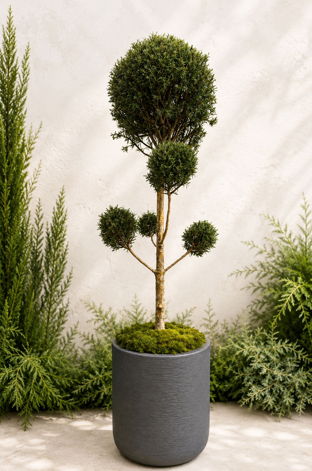 Topiary tree in pot