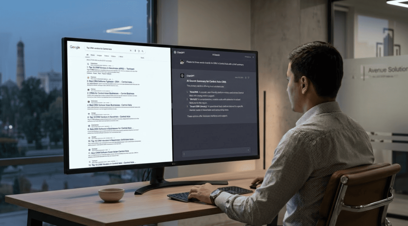 A content strategist structures an AEO-optimized page with semantic formatting, representing the technical requirements of AI engine optimization for improved brand discovery in generative search.