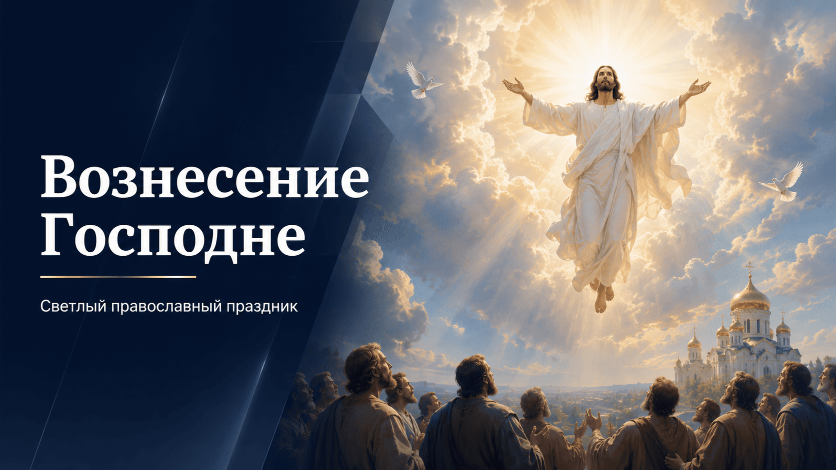 православная икона Вознесение Господне Христос апостолы Богородица Елеонская гора.