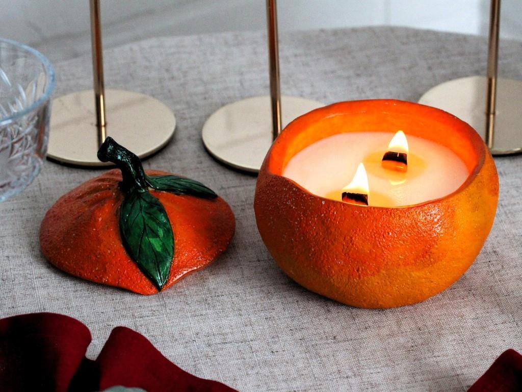 Шкатулка мандарин с аромасвечей