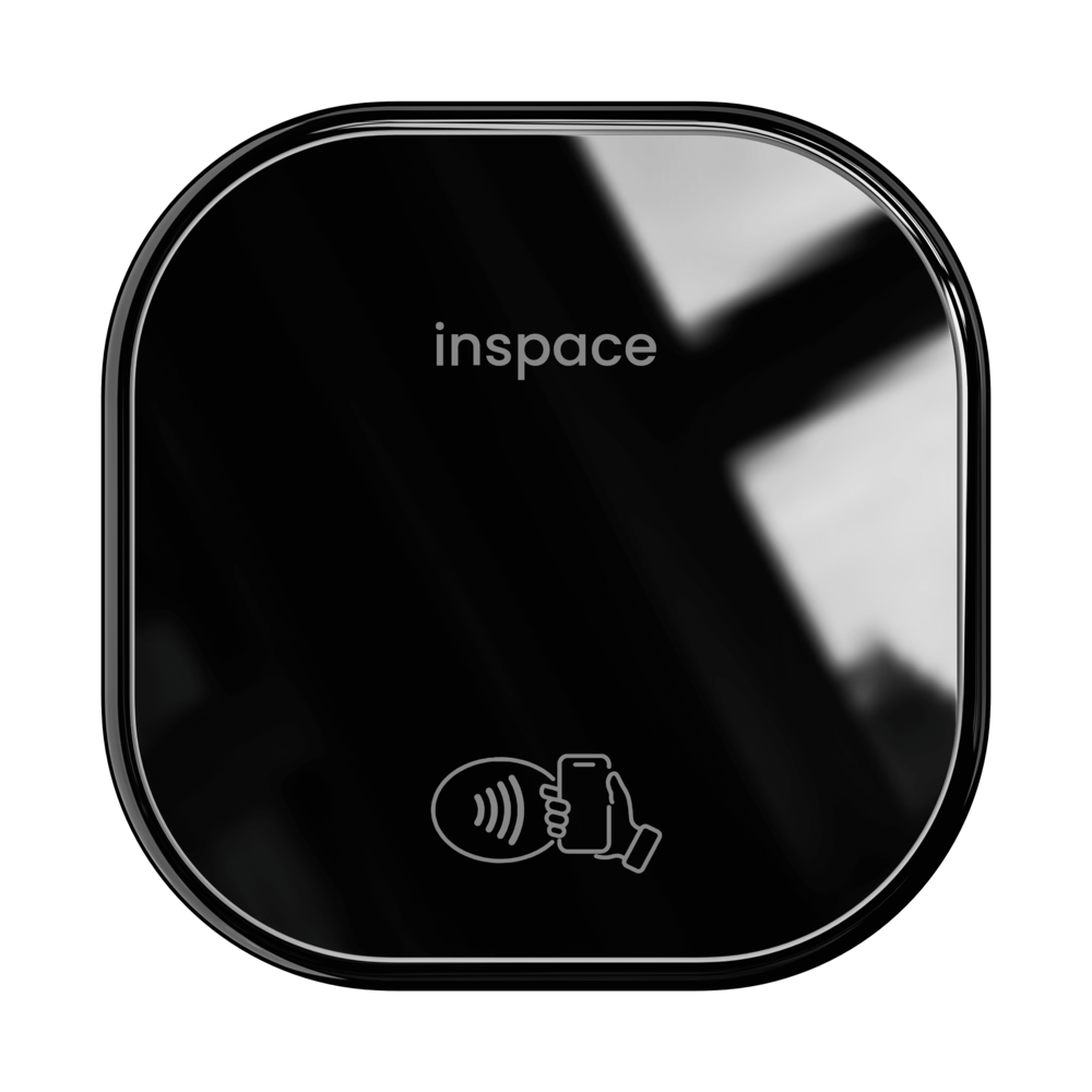 Square black inspace patented device using NFC technology