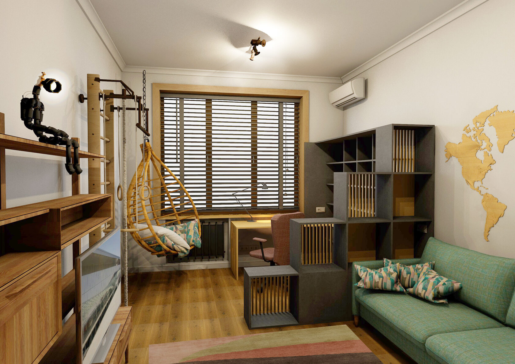 визуализация гостинной