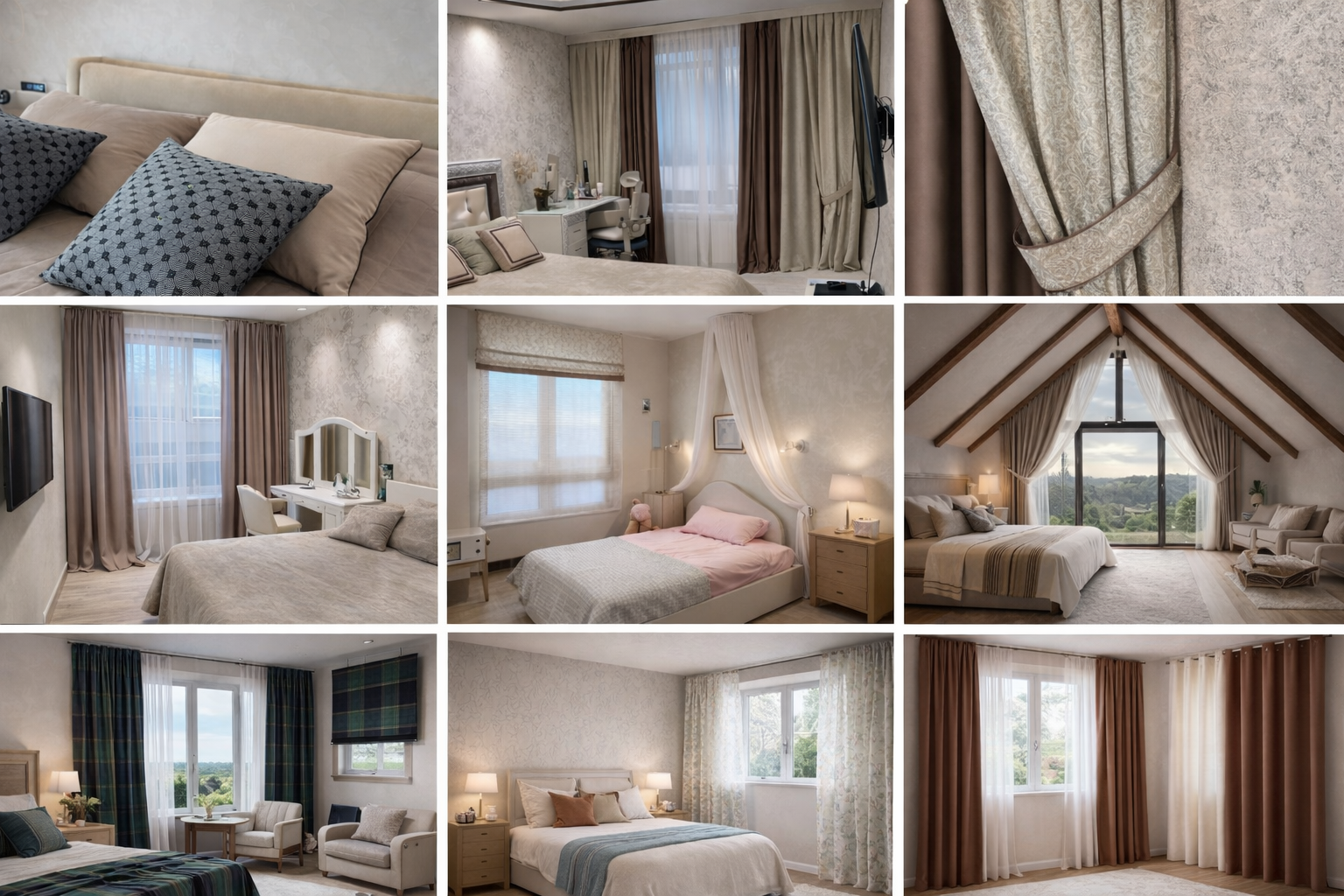 Шторы в спальню, проекты ASHTORY