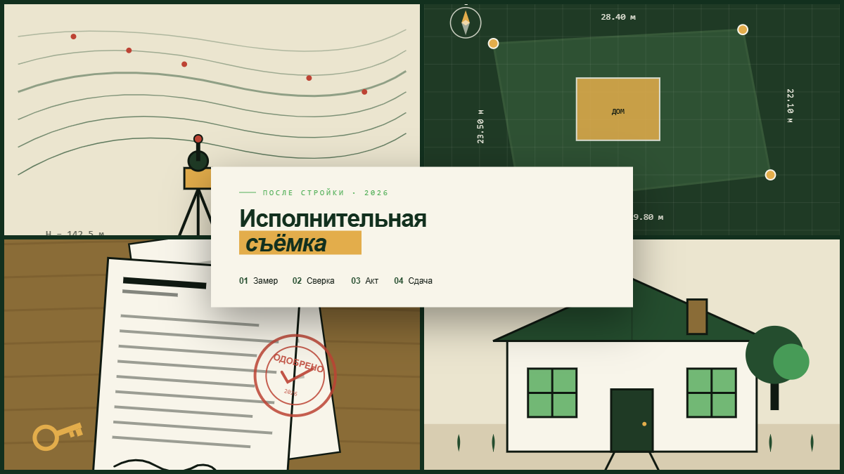 Исполнительная геодезическая съёмка после завершения строительства