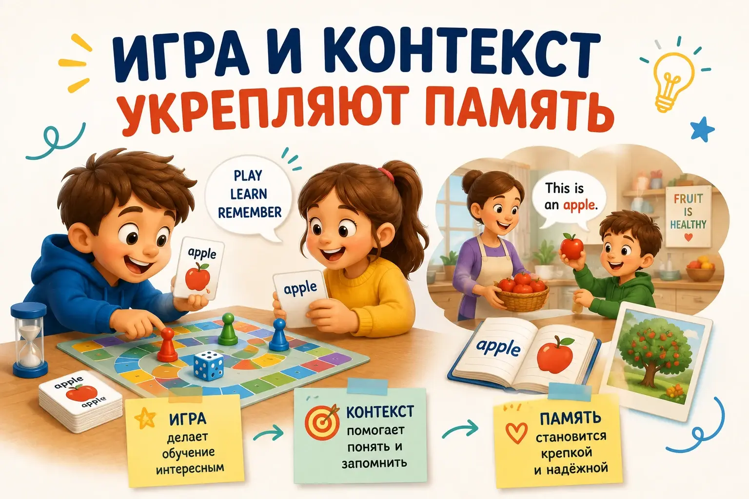 Английские слова запоминаются в игре и контексте