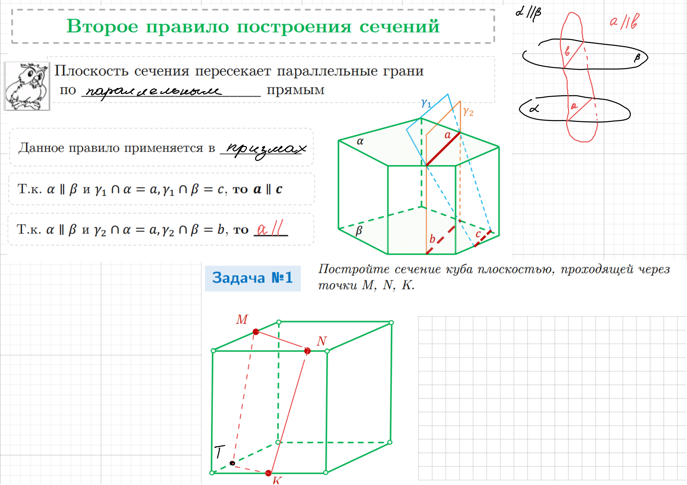 Правила построения многогранников