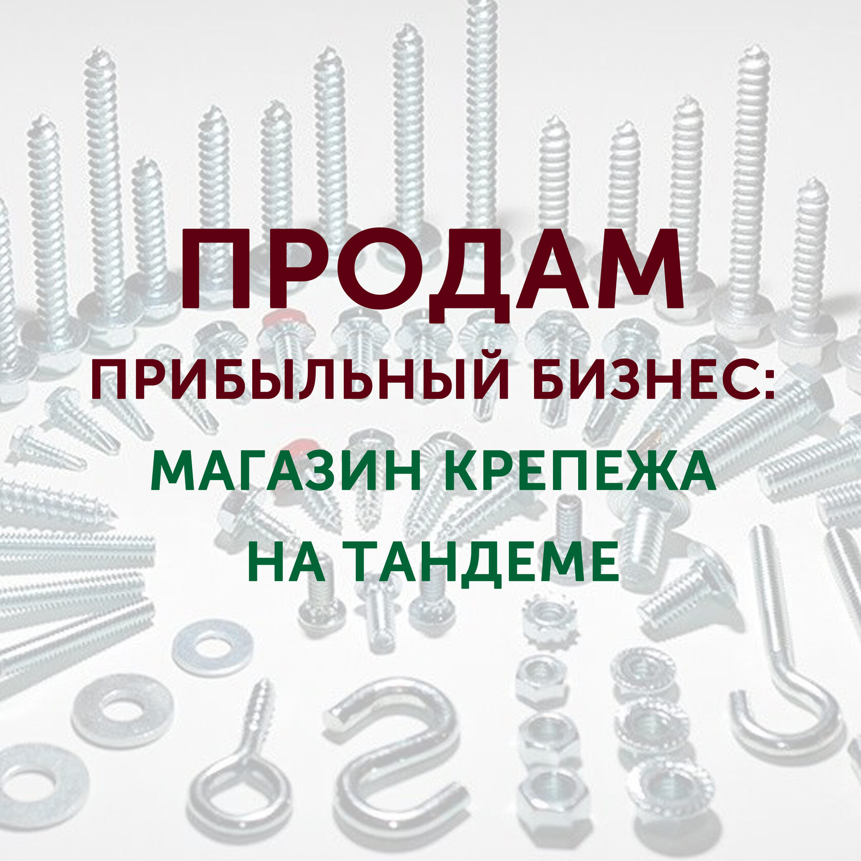 Готовый бизнес магазин крепежа