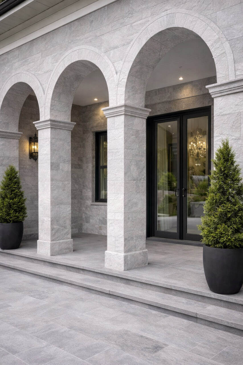 Facade Columns and Arches with KORDEKO Flexible Tile