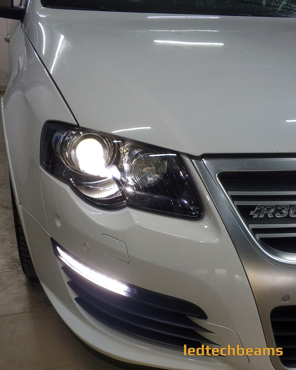 Установка BI-LED на VW Passat B6 AFS