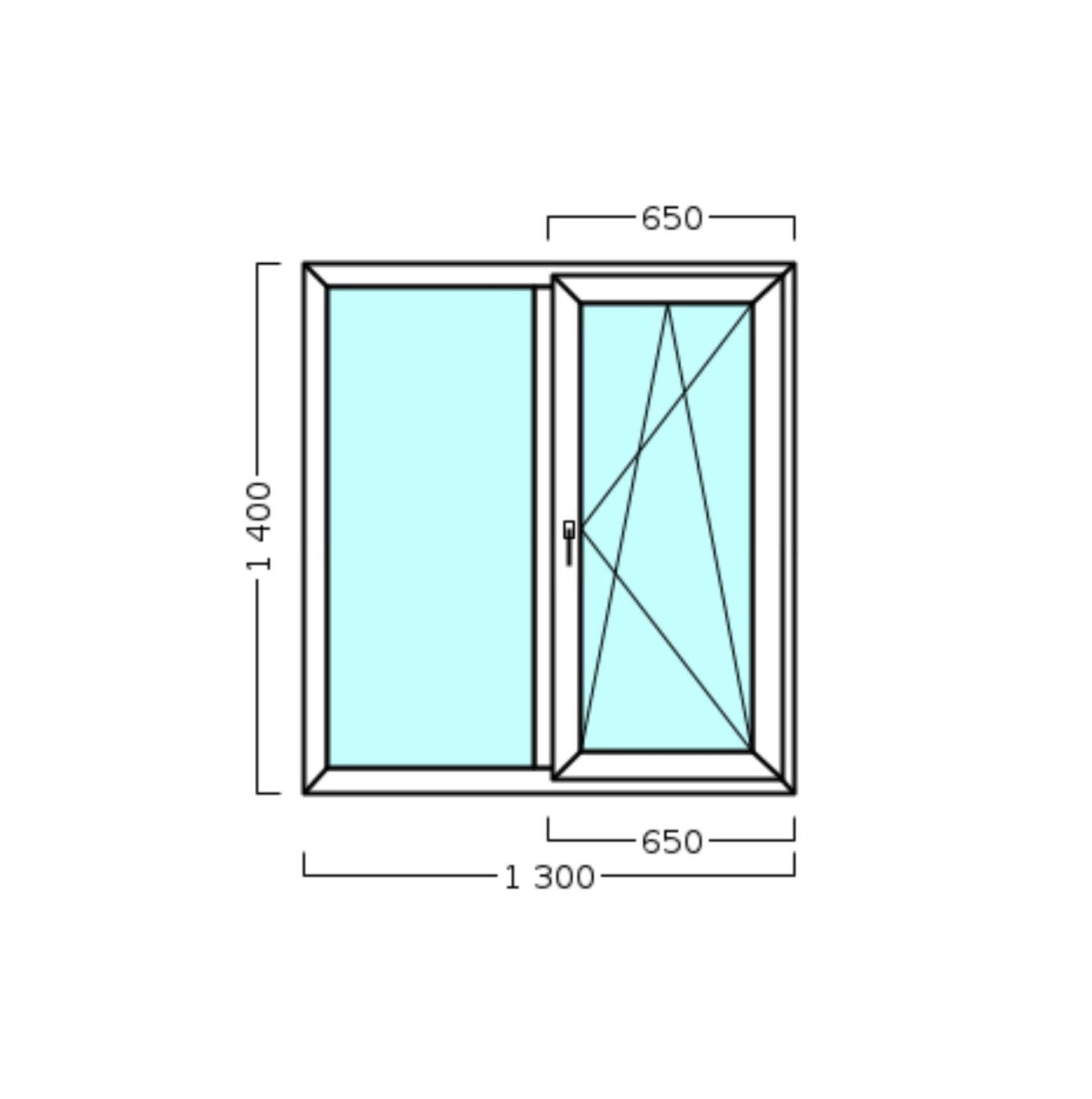 двухстворчатое окно Rehau