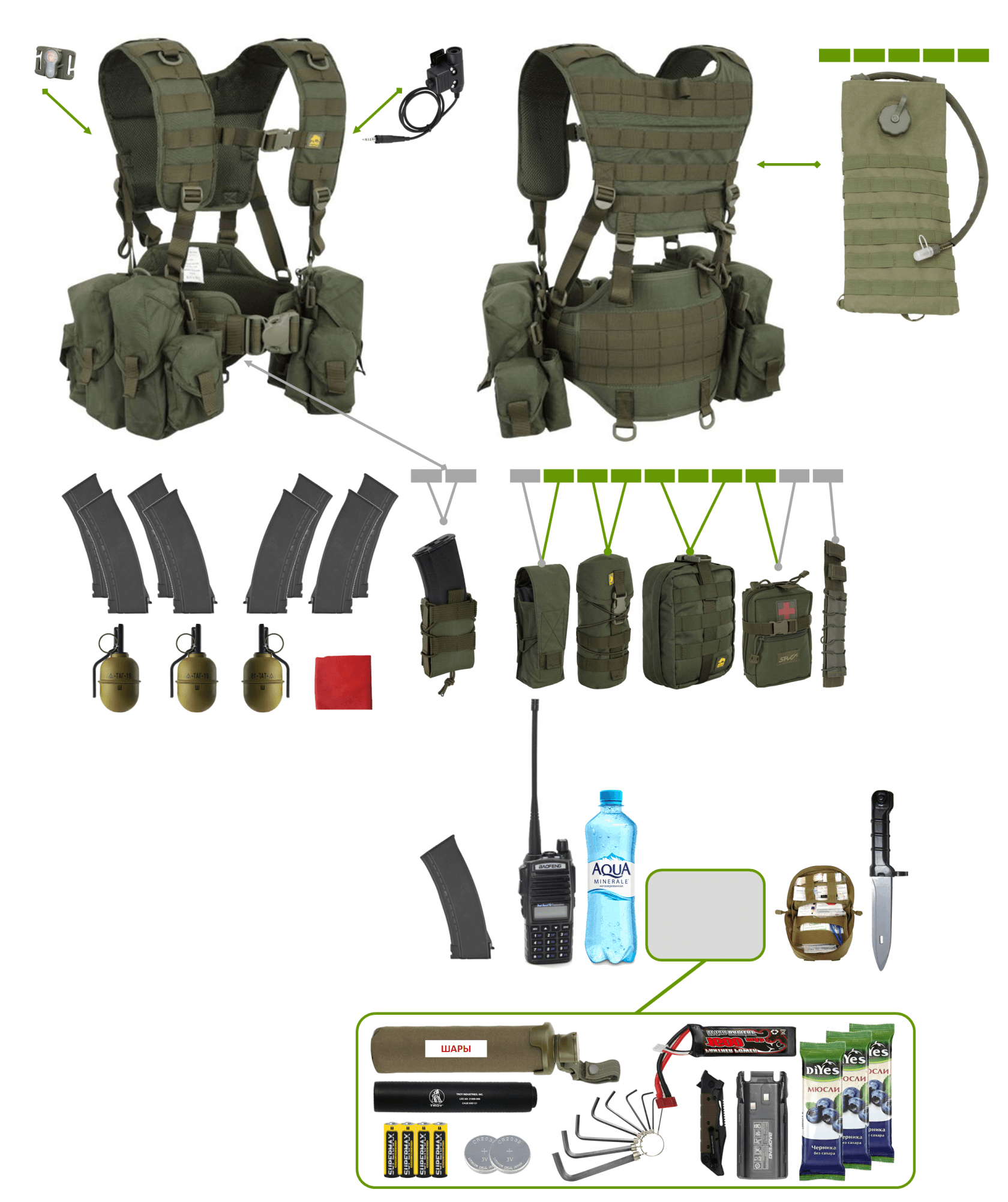 Поясная система м1 Ana Tactical (черный)