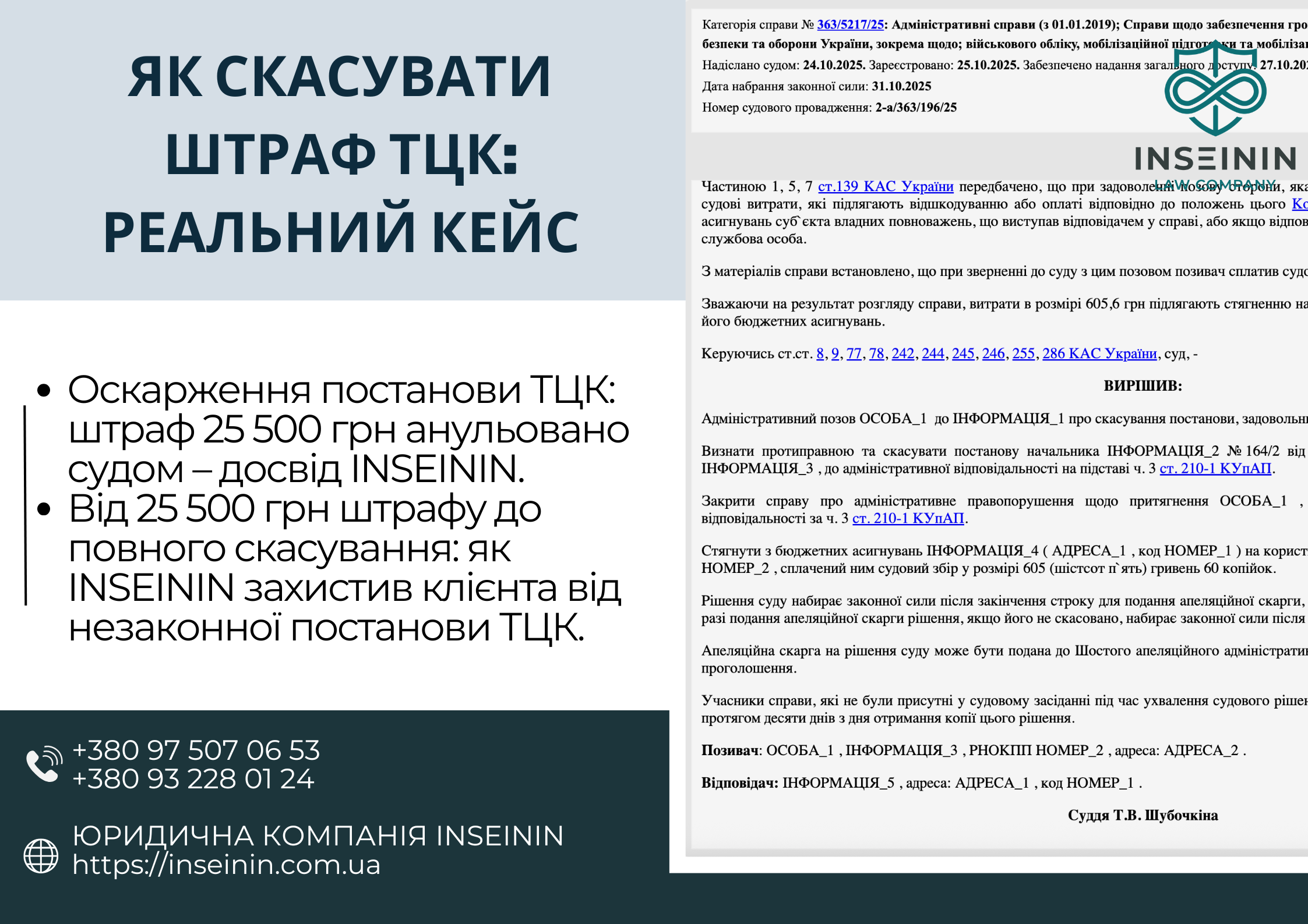Як скасувати штраф від ТЦК за неявку по повістці: реальний кейс з повним скасуванням постанови