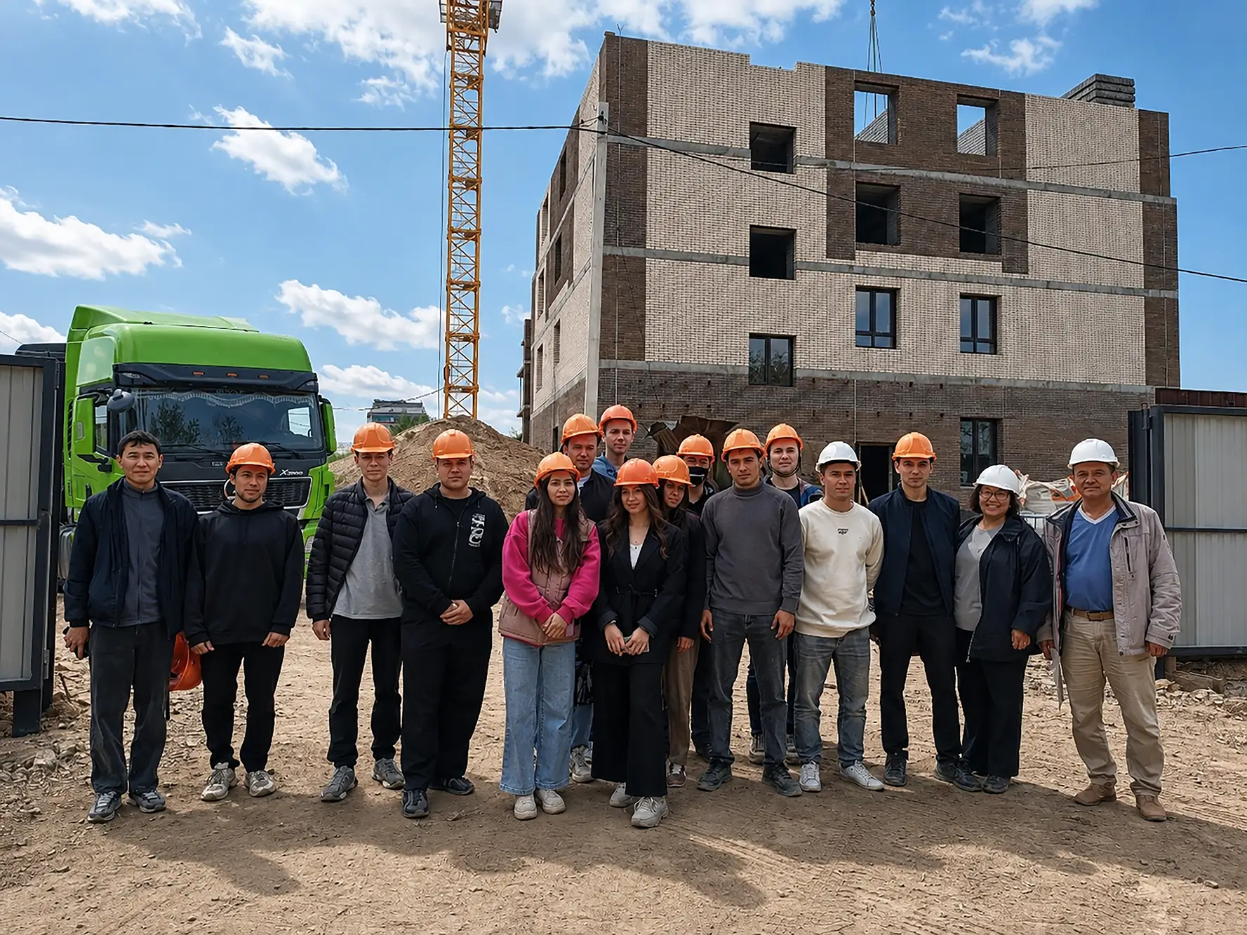 Экскурсия студентов ДальГАУ на стройке ЖК Клевер