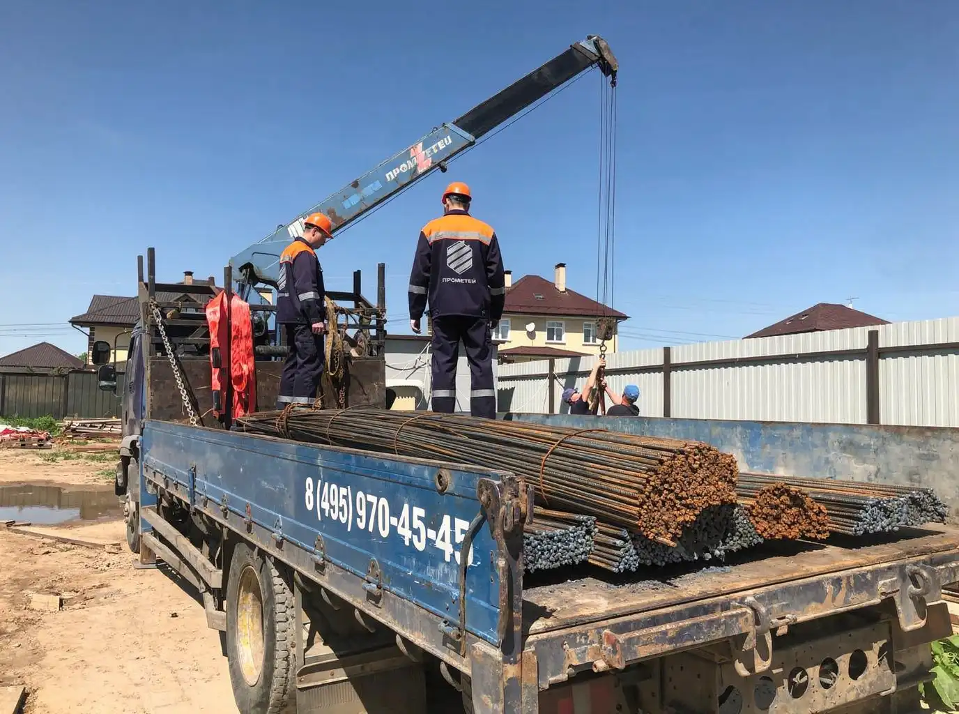 Разгрузка арматуры А-500С ПРОМЕТЕЙ г.Москва