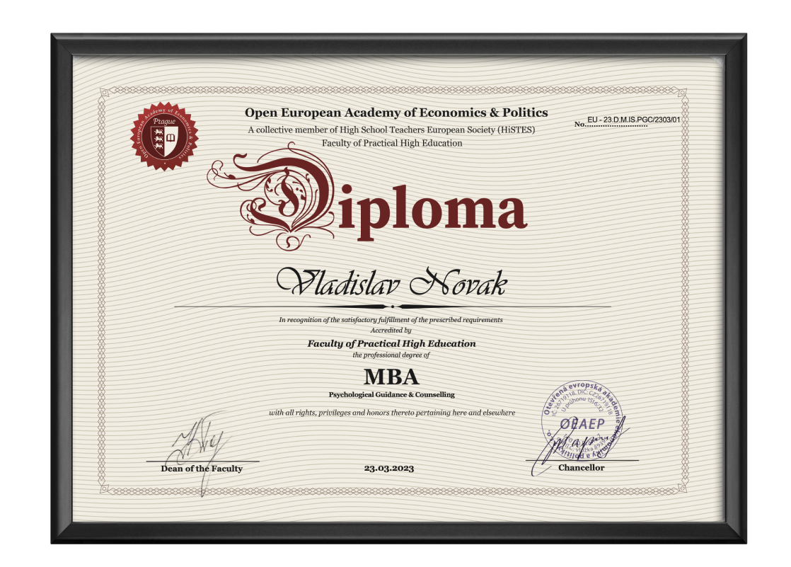 Диплом mba образец