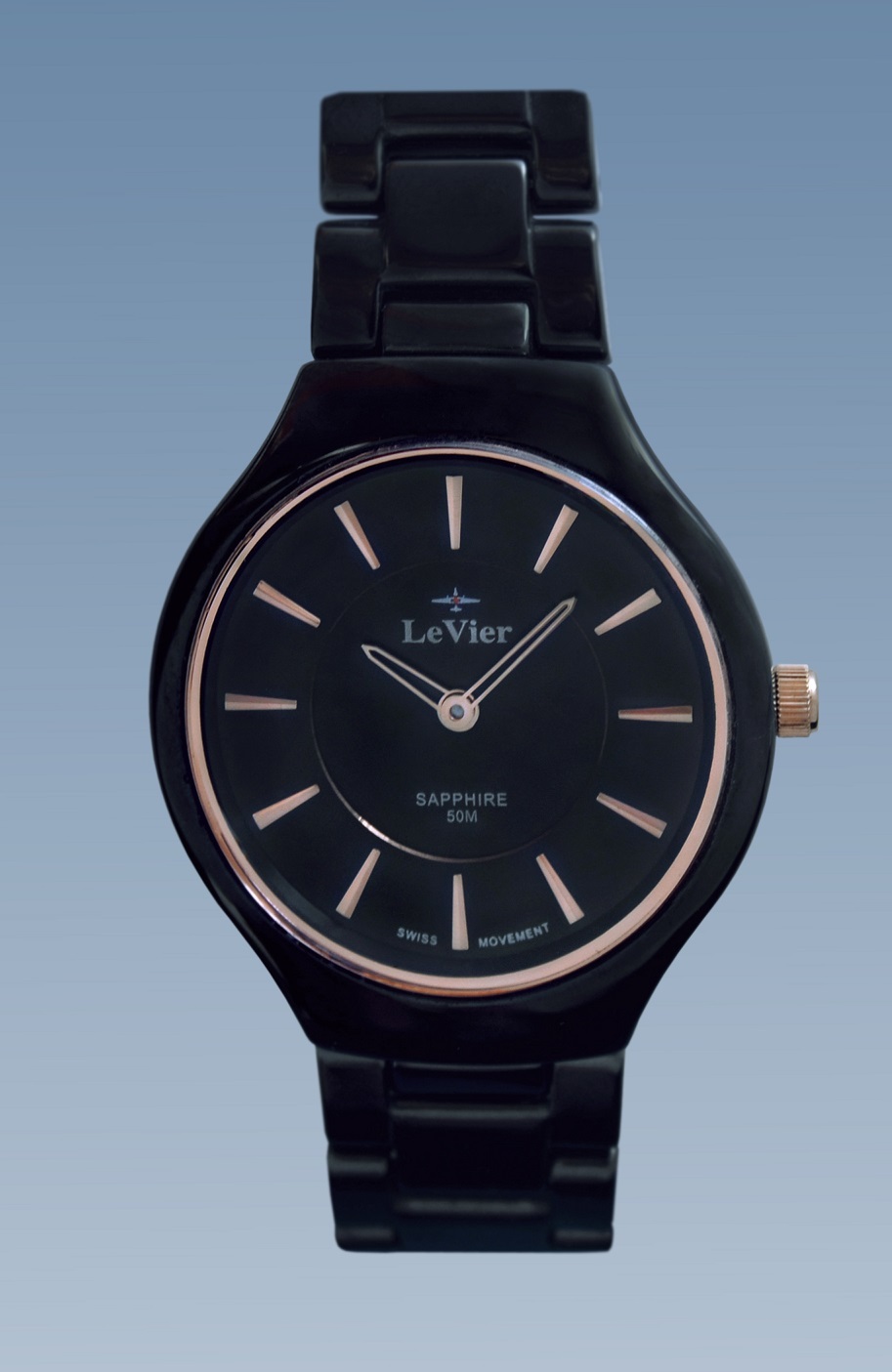 Купить женские керамические часы LeVier L 7504 L Bl