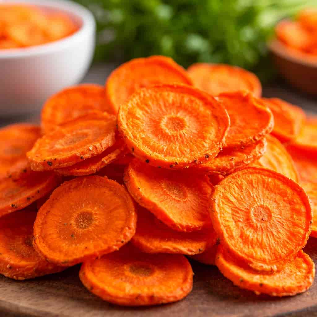 Полезный снек морковные чипсы вместо попкорна для киновечера