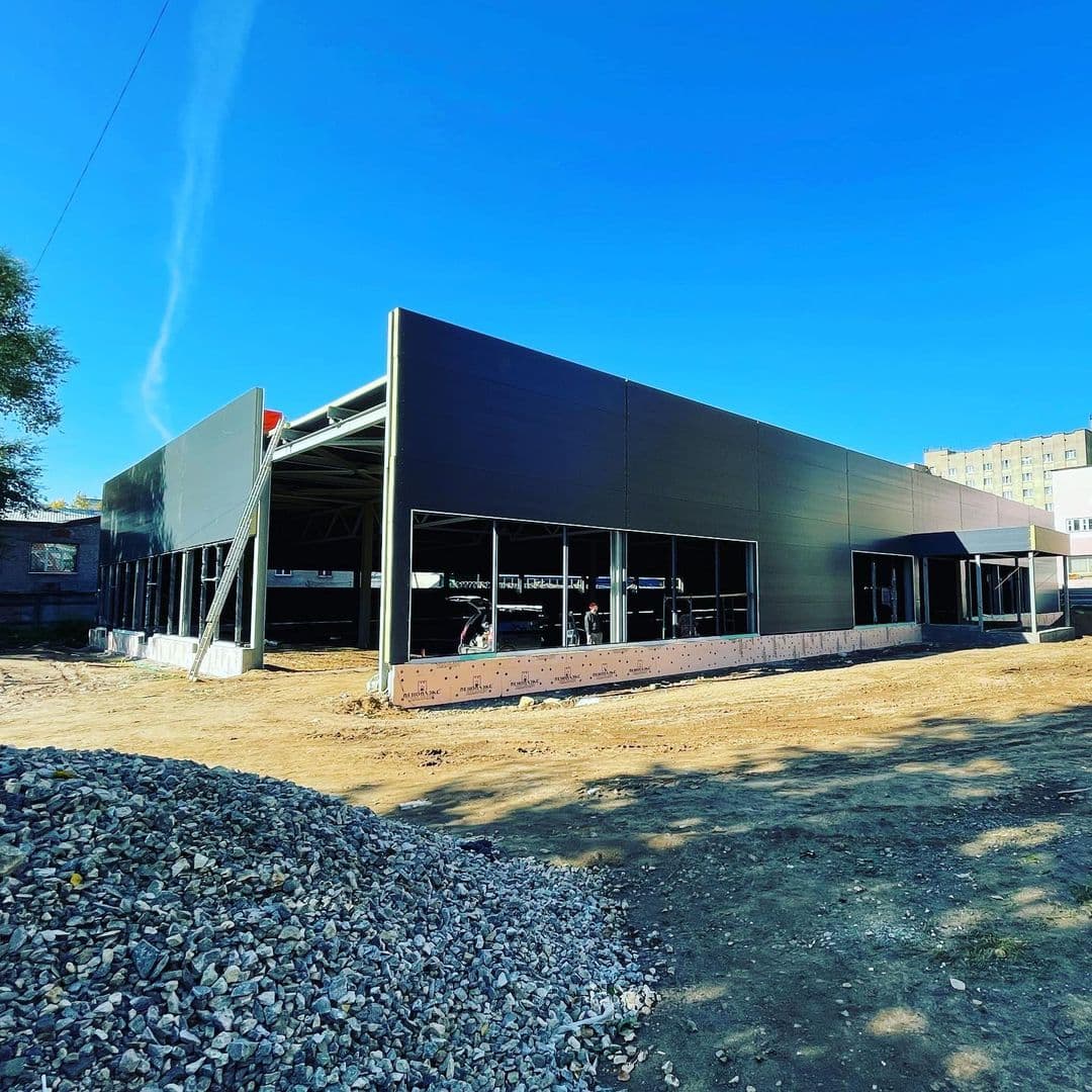 Монтаж фасадного остекления