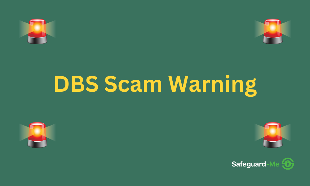 DBS Scam alert warning with red light sirens