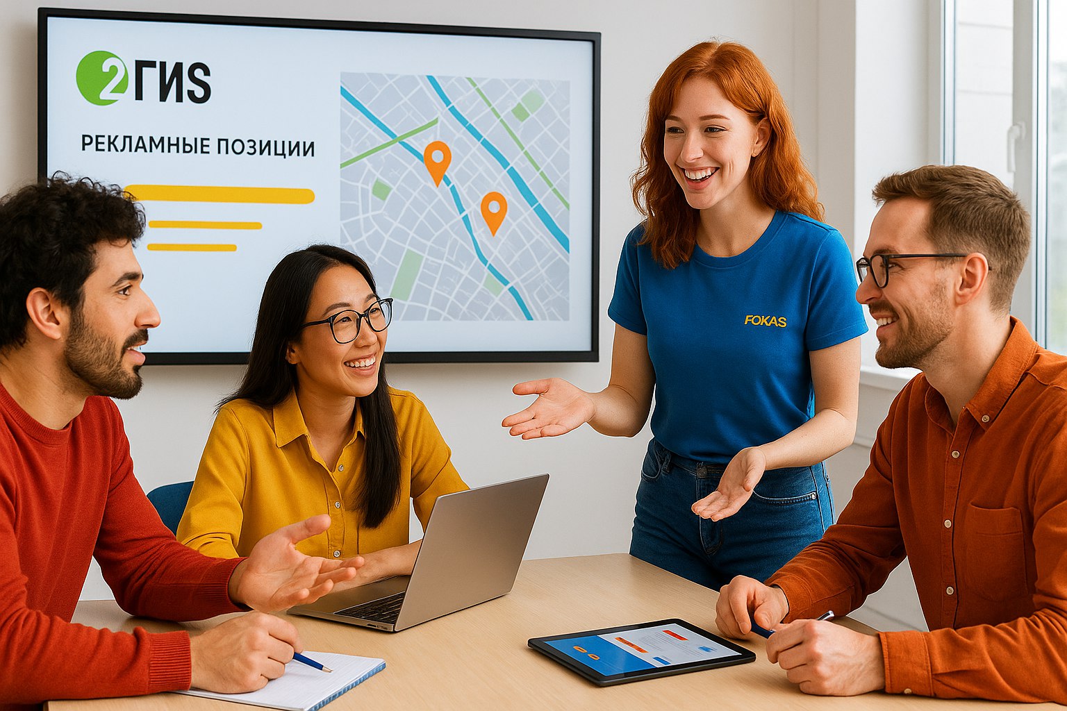Команда FOKAS планирует рекламу в 2ГИС и навигационных сервисах