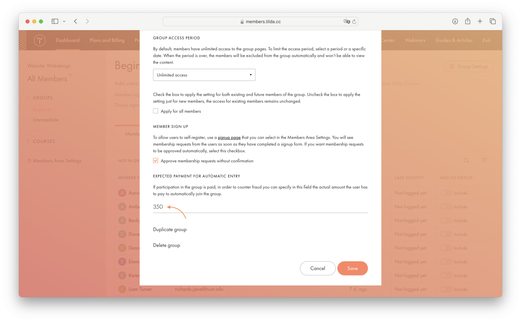 How To Manage Memberships And User Accounts │ Tilda Help Center