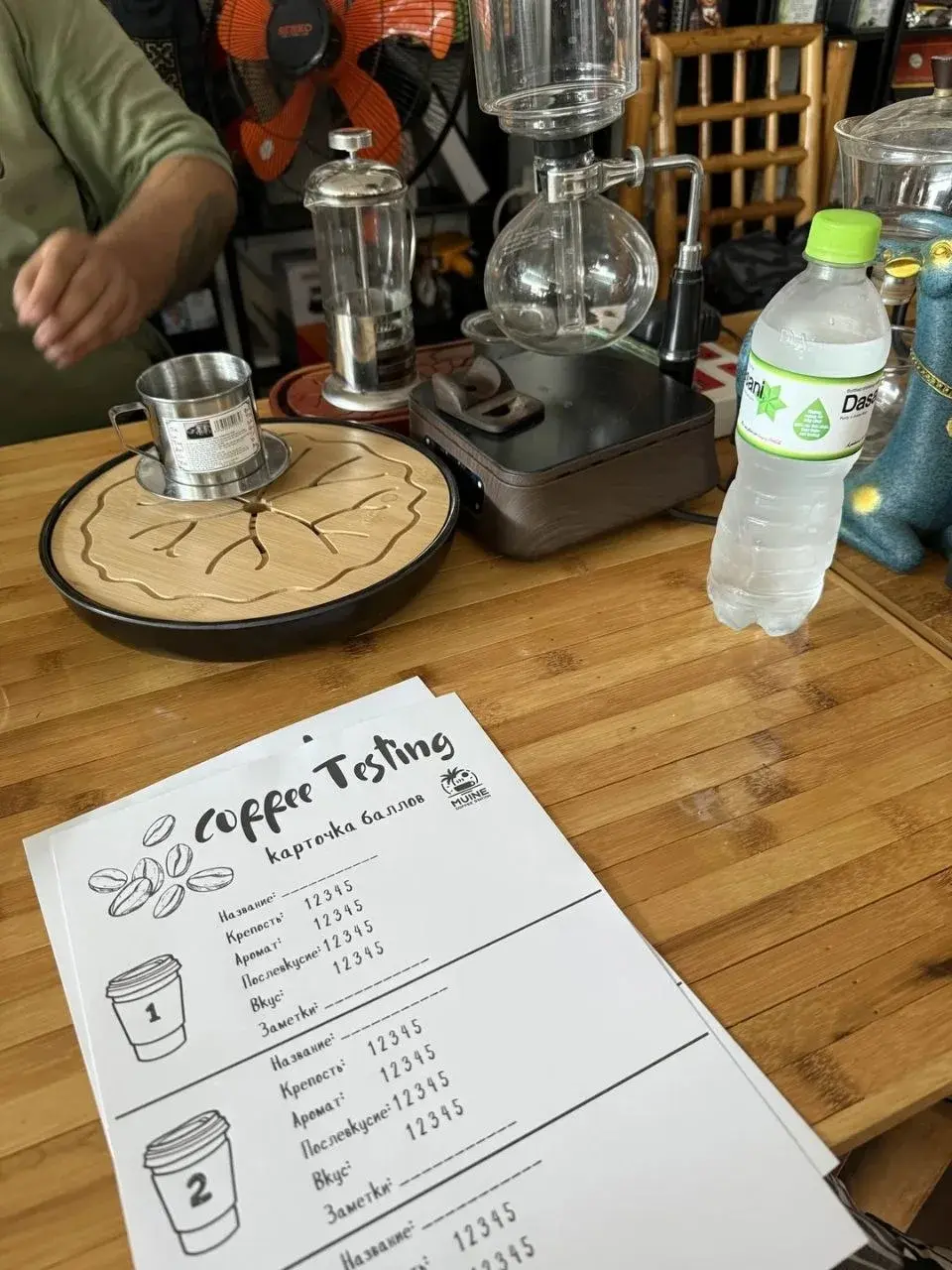Стол дегустации в Coffee Station