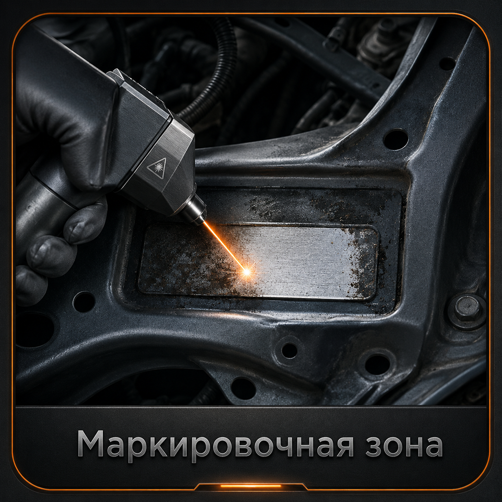 Очистка VIN-номера лазером