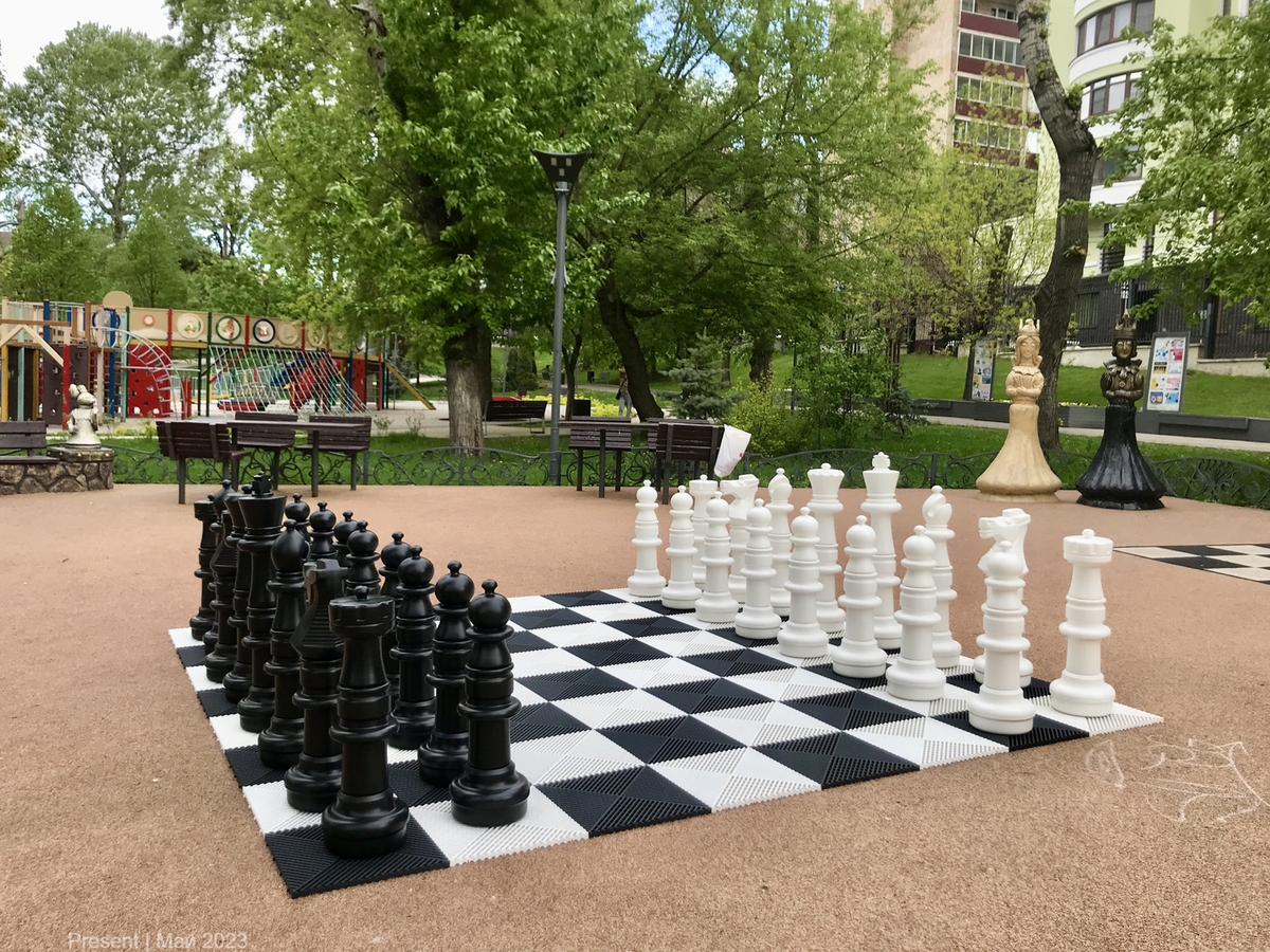 Парковые шахматы как декор в аренду
