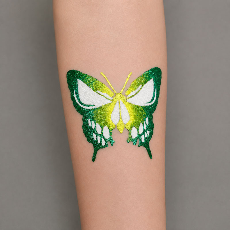 Glam temporary body art