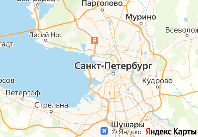 Карта Санкт-Петербурга и Ленобласти: 12 заводов ФОРТ БЕТОН и маршрут до объекта