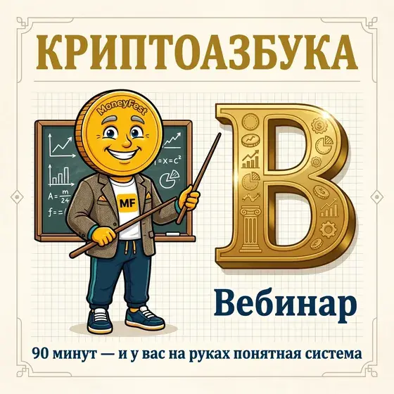 Карточка Криптоазбуки: В — Вебинар