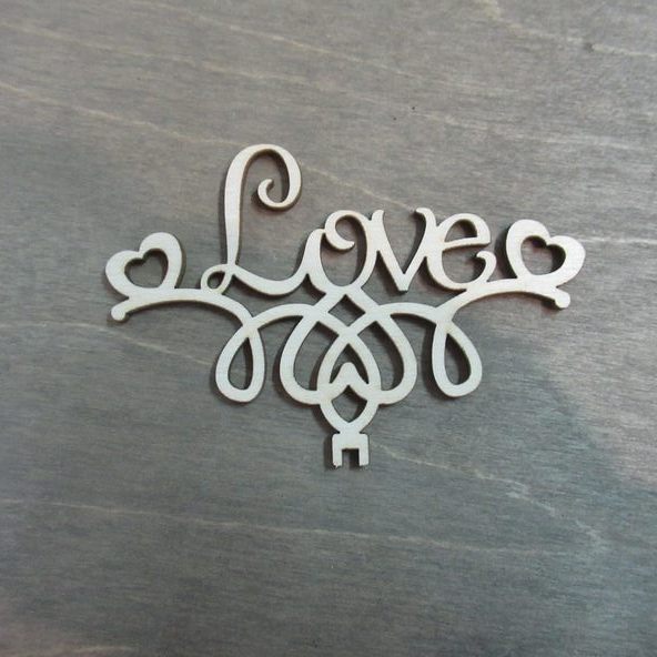 Топпер Love из фанеры
