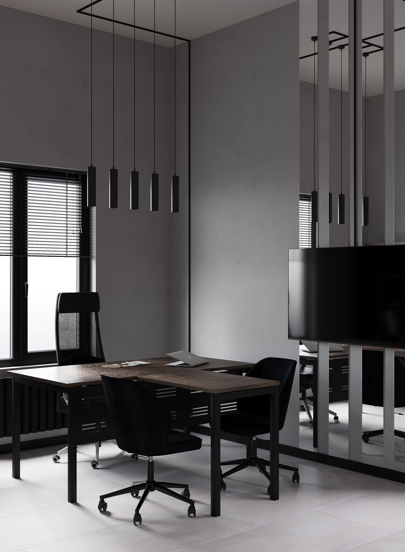 телевизор с зеркалами в интерьере