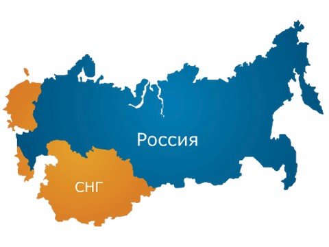 Карта россии и страны снг