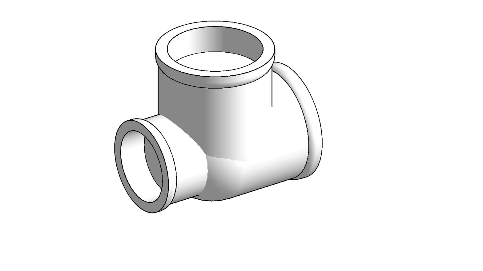 Тройник переходной ВВВ для Revit