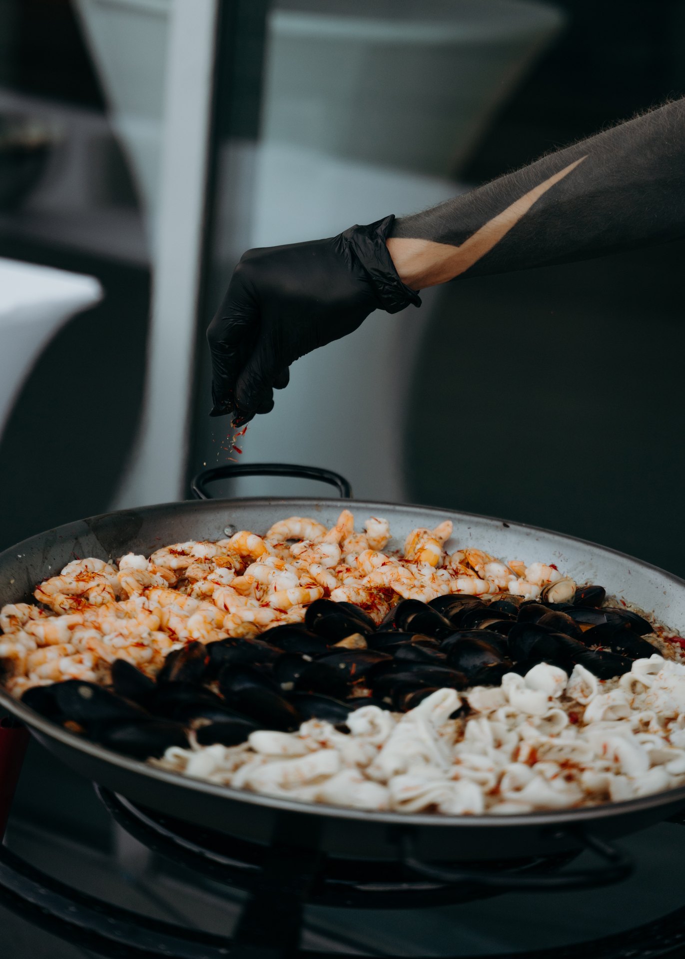 Приготовление морепродуктов на мероприятии — ПАНОРАМА, Рязань