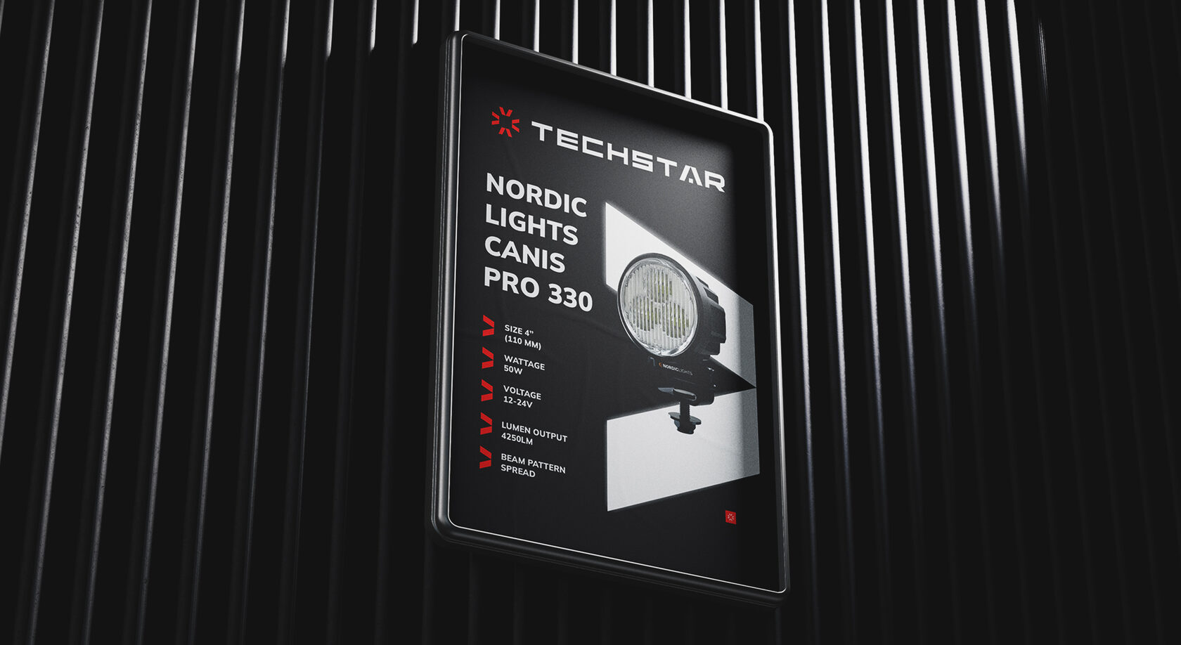 Постер Nordic Lights Canis Pro 330 в фирменном стиле TechStar