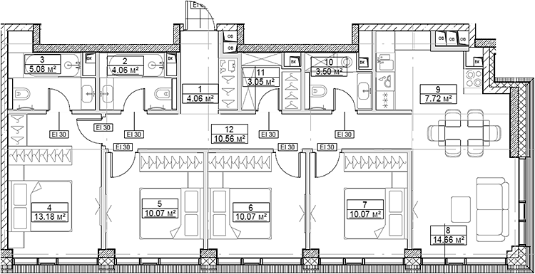 5-комн 130 м²