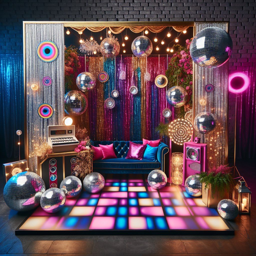 Фотозоны для тематической вечеринки в стиле Диско
