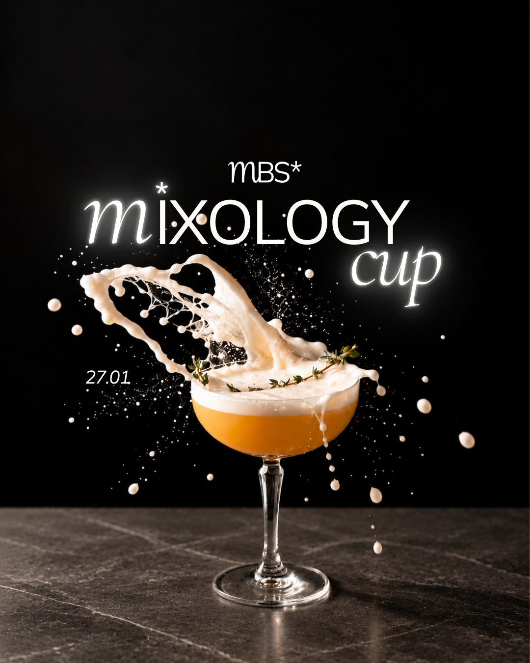 Постер чемпионата MBS* Mixology Cup, 27 января