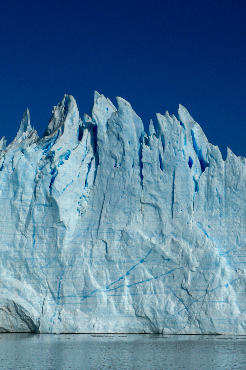 Glacier ice — detail of compressed blue