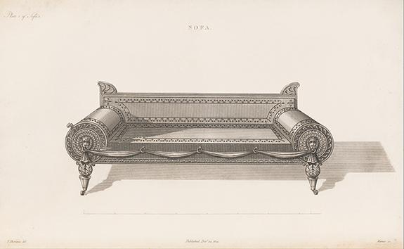 Иллюстрация софы Томаса Шератона.