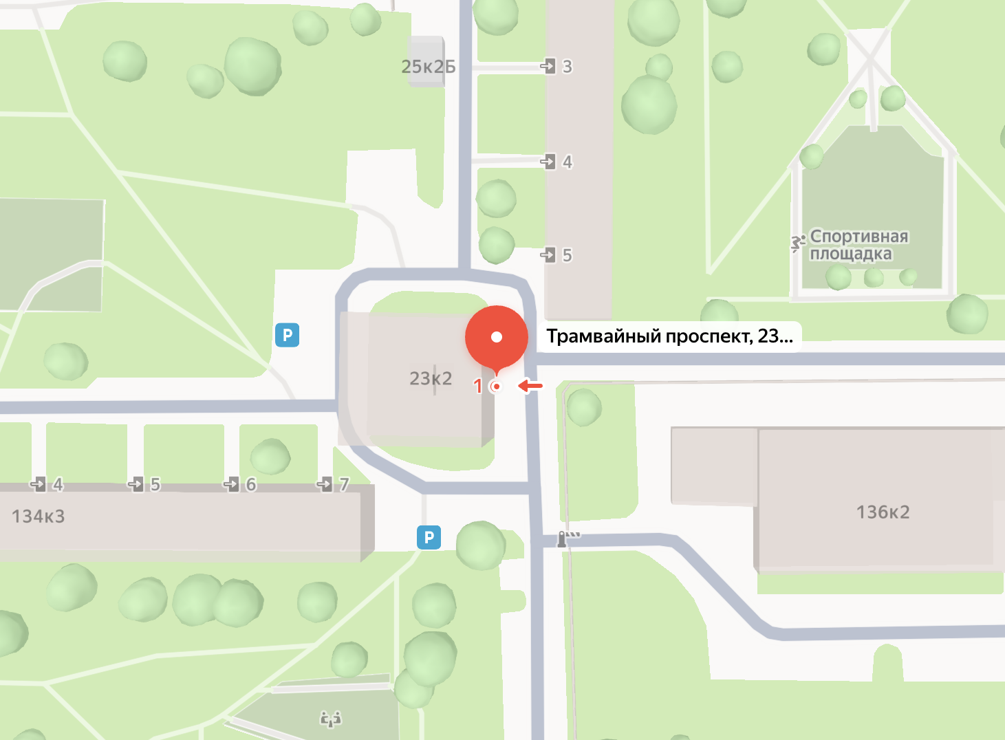 Схема расположения дома на карте