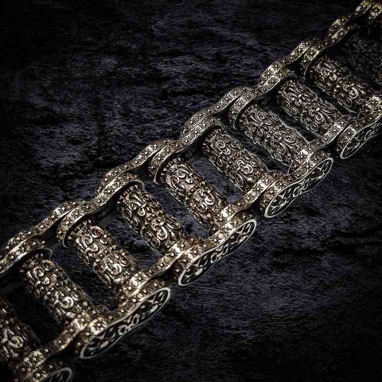 мужской браслет из серебра, браслет для мужчины, серебряный браслет.