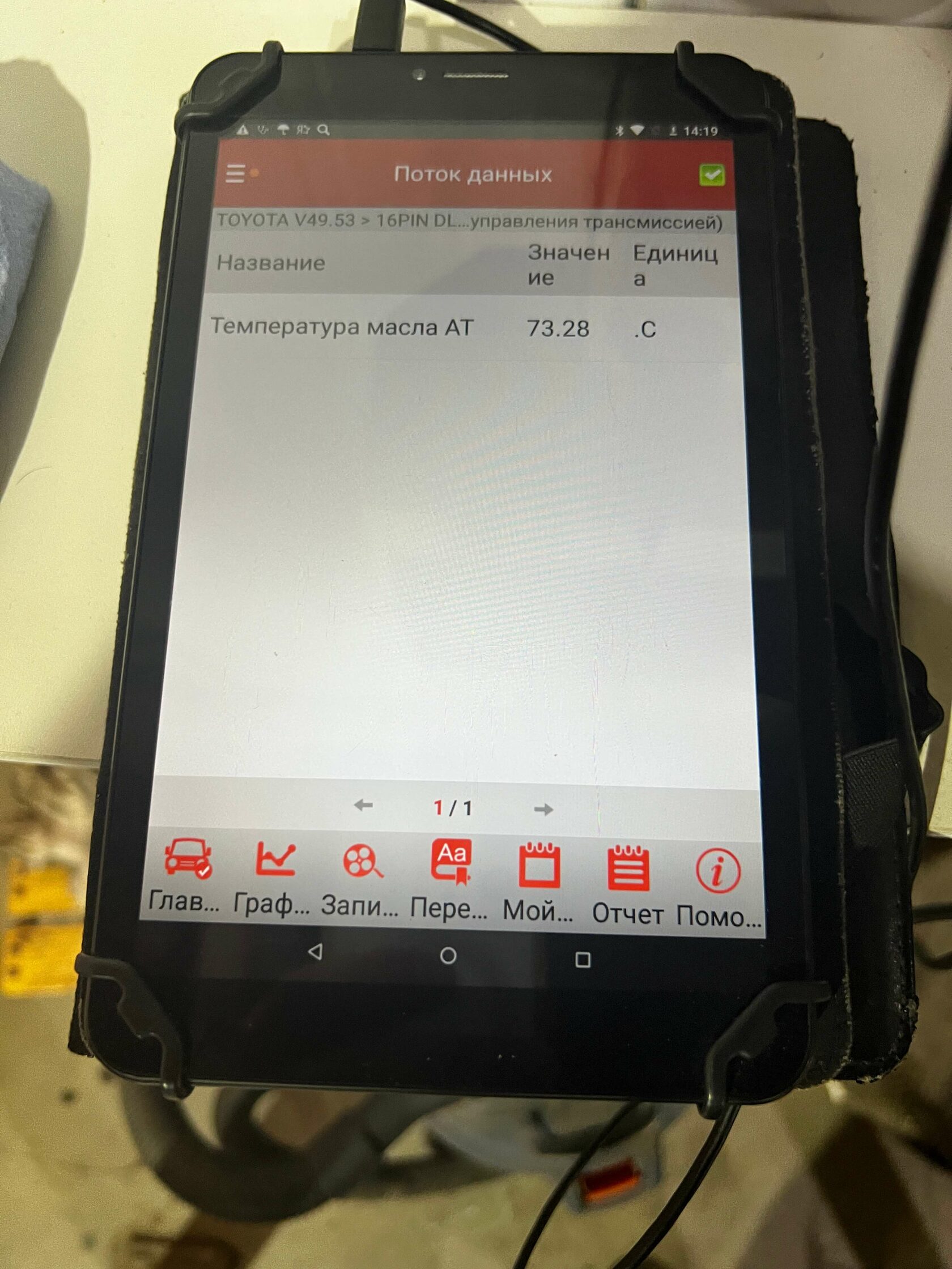 Контроль температуры масла АКПП сканером
